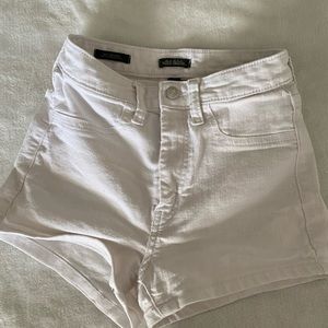 white high waisted shorts